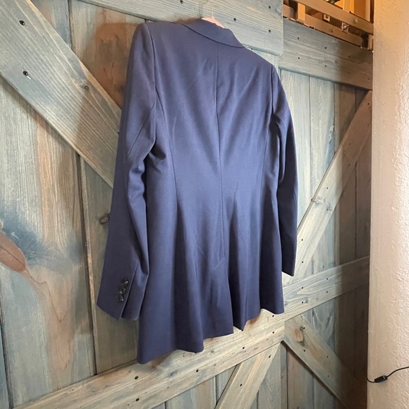 Lafayette 148 New York Blue Sport Coat Classic Tailored Blazer Virgin Wool - Picture 5 of 7